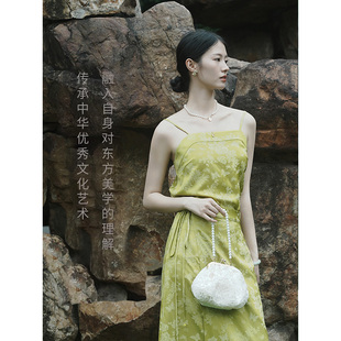 新中式 固执国风艺术感吊带抹胸夏季 提花内搭打底衫 特价