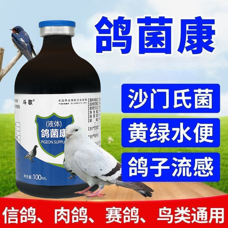 鸽菌康赛鸽鸽子鸽子用品鸟调理肠道拉稀水绿粪便