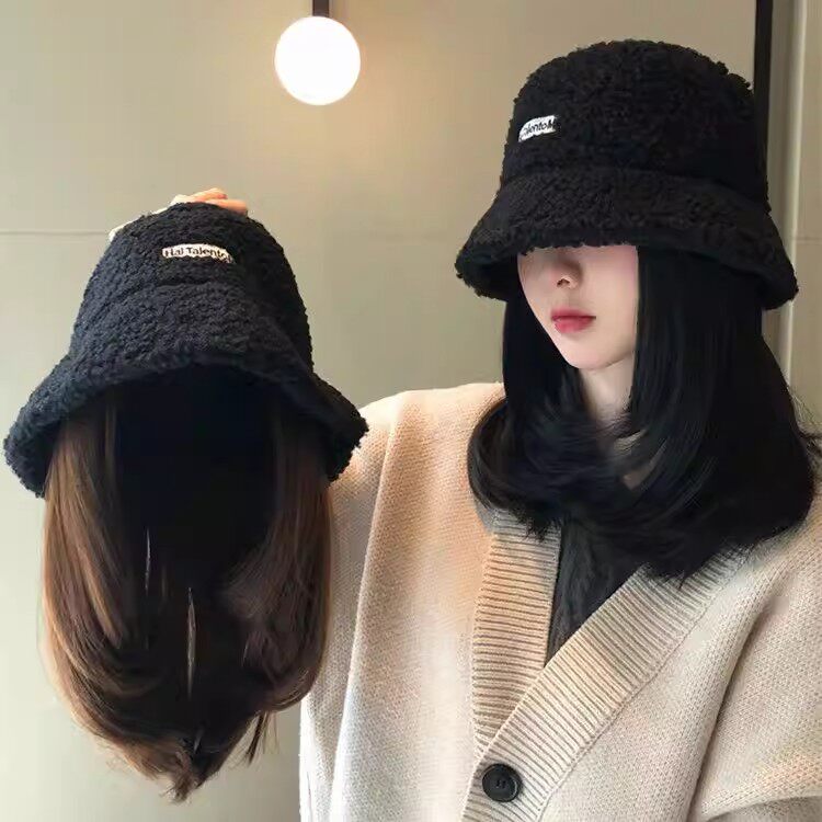 渔夫帽子假发一体女款2026新款图片