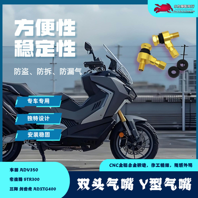 适用于三阳ADXTG400 宏佳腾STR300改装胎压气嘴 ADV350 Y型气嘴