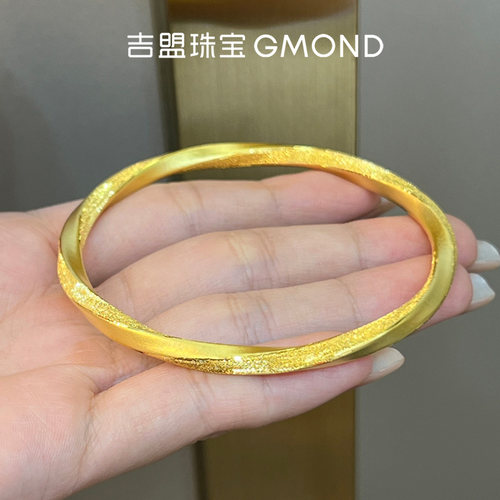 莫比乌斯古法黄金手镯999足金