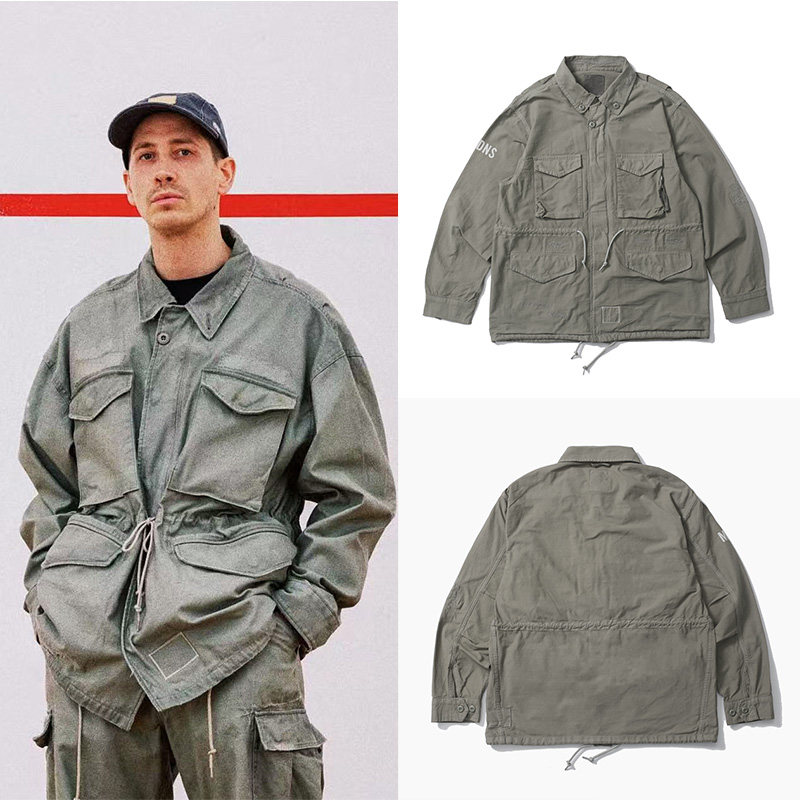 MADNESS余文乐新款复古工装上衣夹克男宽松多口袋做旧军绿色外套,男装,夹克,淘宝优惠券,粉丝福利购,淘宝优惠卷