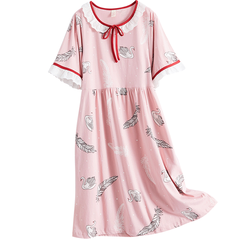 哺乳裙夏季外出时尚产后喂奶衣孕妇裙短袖新款可哺乳连衣裙中长款