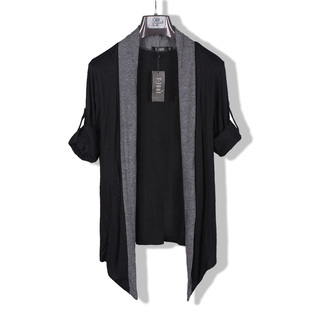 中长款 薄披风韩版 潮流空调衫 长袖 线衣 外套男士 开衫 针织衫 秋季 修身