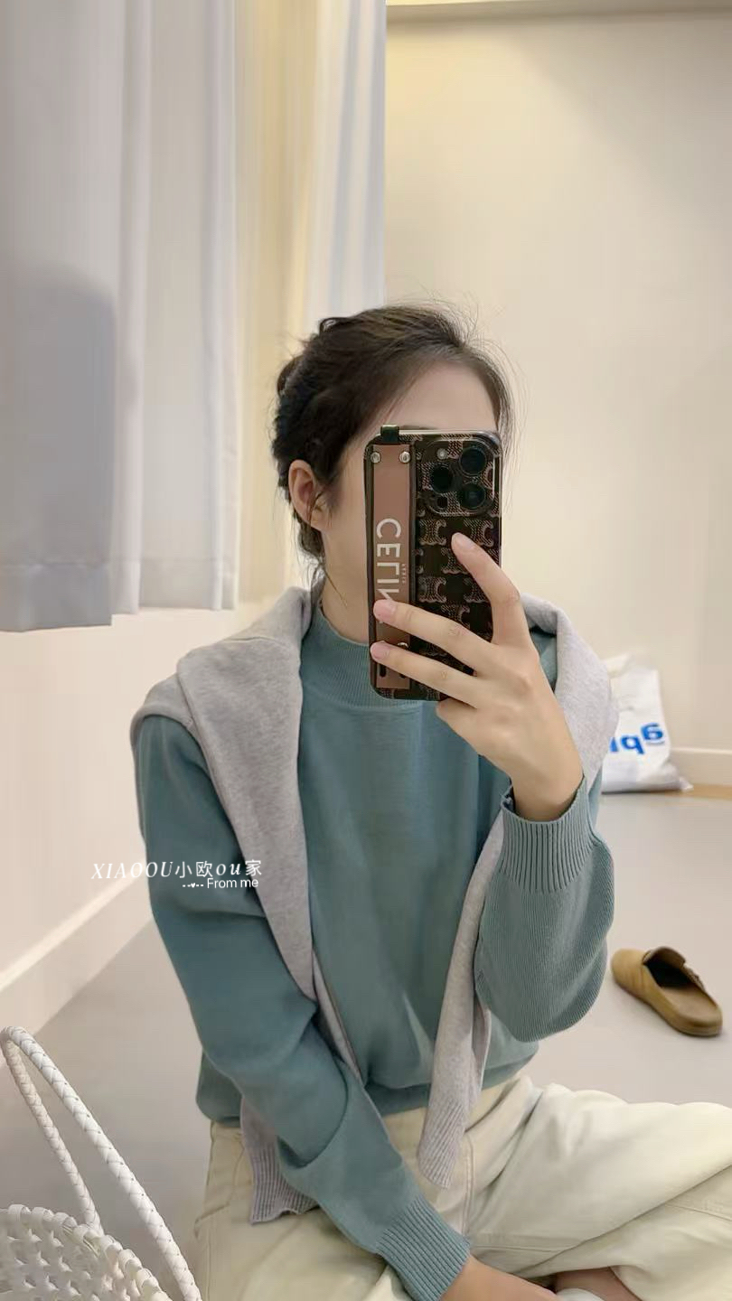 韩系ins风立领针织衫女2025秋季新款修身显瘦设计感百搭打底上衣