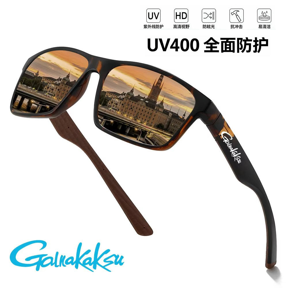 新款男女偏光太阳镜运动款墨镜方形炫彩潮流眼镜骑行钓鱼驾驶镜