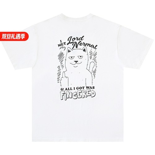 美国RIPNDIP恶搞竖中指情侣短袖