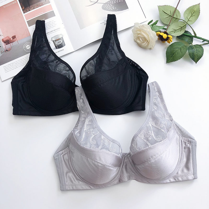 大码光面无痕文胸全罩杯内衣聚拢