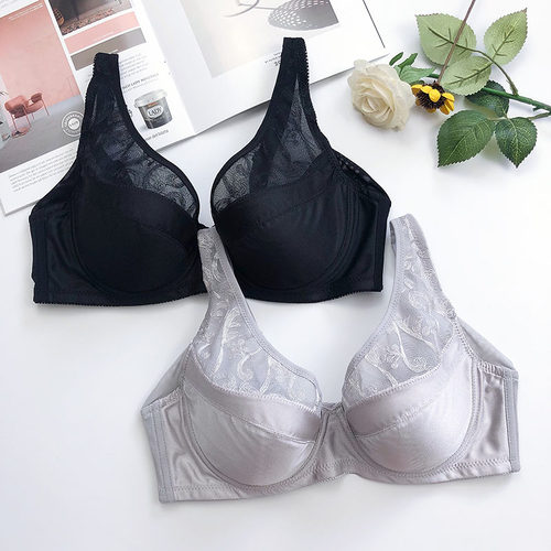 大码光面无痕文胸全罩杯内衣聚拢