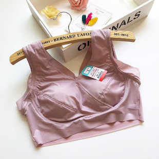 大码薄款全罩杯文胸胖mm聚拢无钢圈背心式收副乳无痕运动内衣睡眠