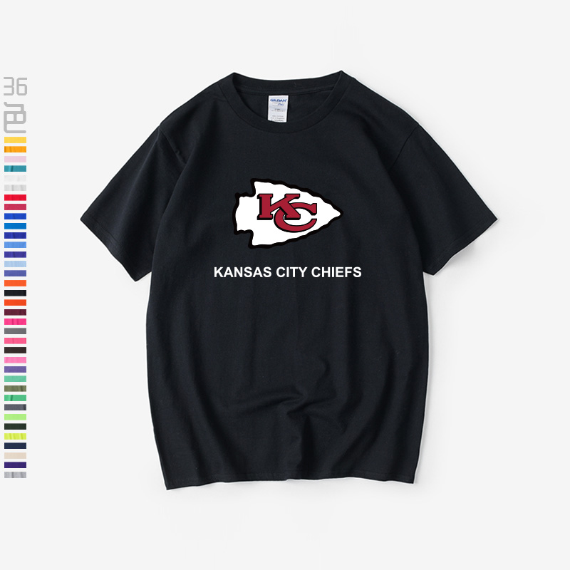 橄榄球NFL堪萨斯城酋长KansasCityChiefsT恤短袖港风衣服男女圆领