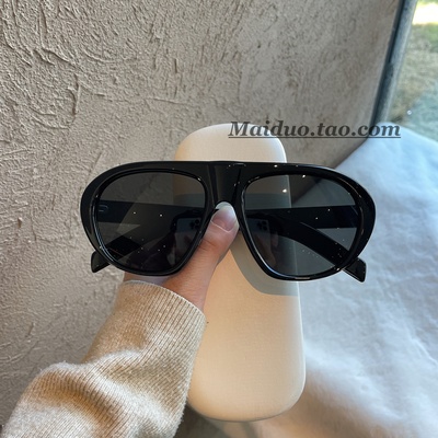 cortis马丁同款复古玳瑁墨镜男女时髦潮流飞行员大框显瘦太阳眼镜