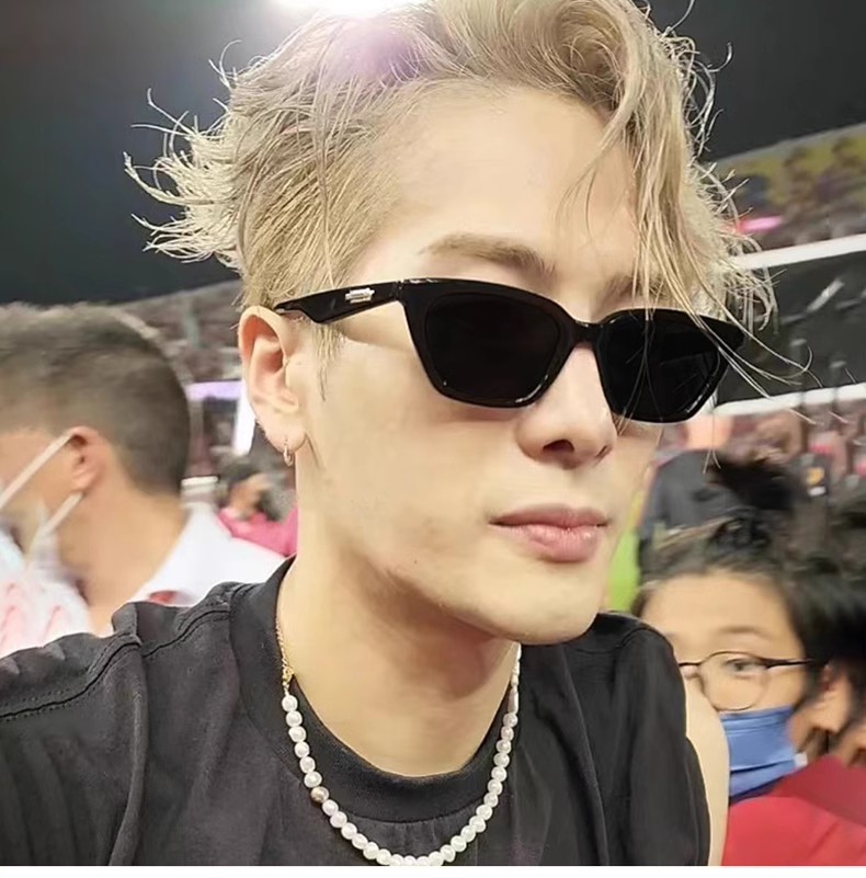 王嘉尔同款墨镜男款欧美猫眼三角复古小框夜店蹦迪明星太阳眼镜女