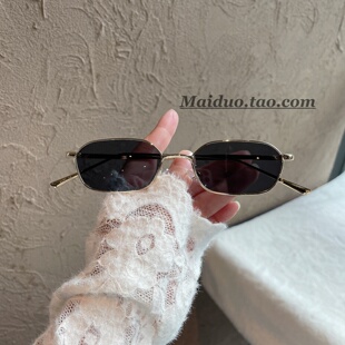 韩版 小框金属框墨镜复古原宿搞怪蹦迪防紫外线太阳眼镜男女潮 个性