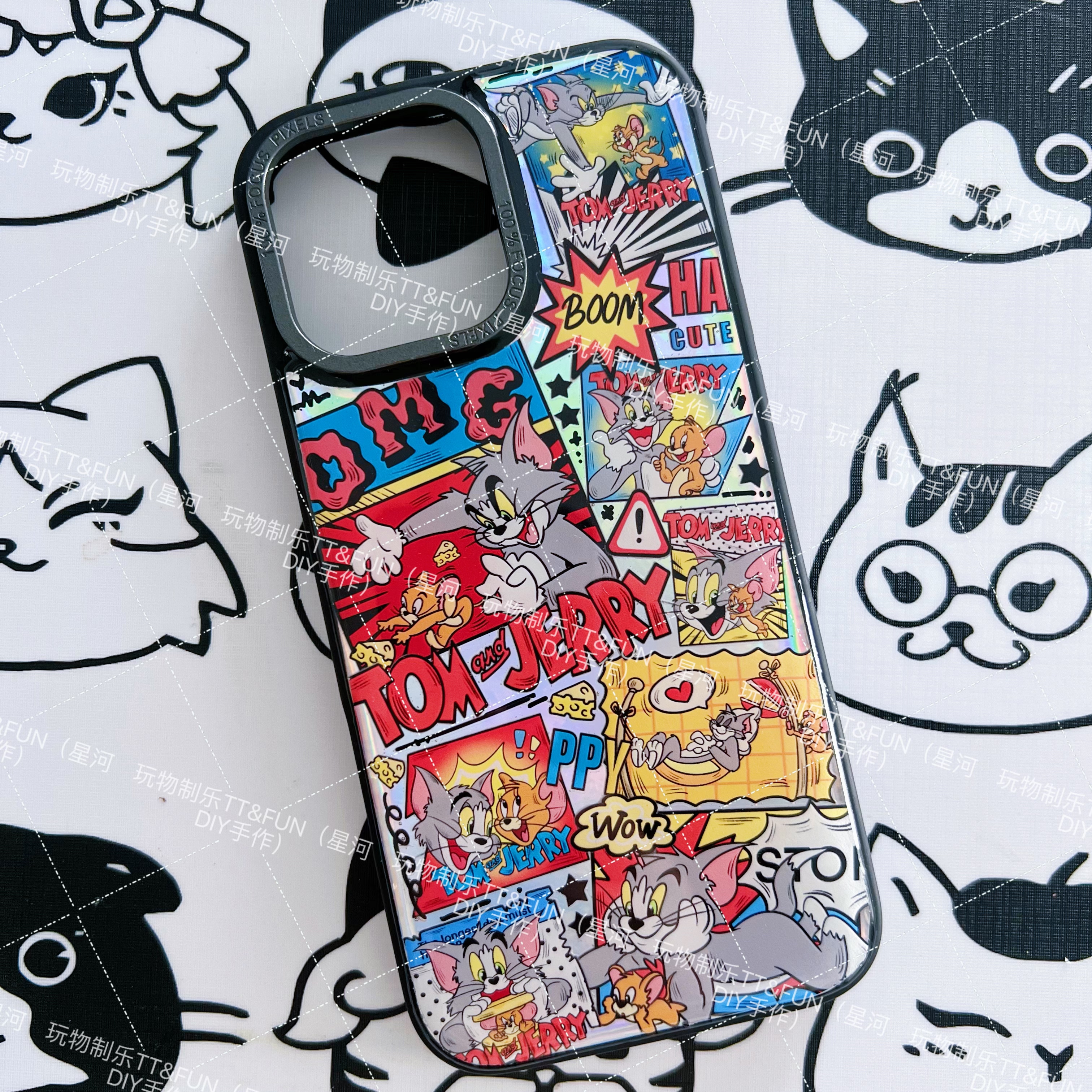 现货滴胶手机壳16pm猫和老鼠孤品可定制安卓苹果16promax