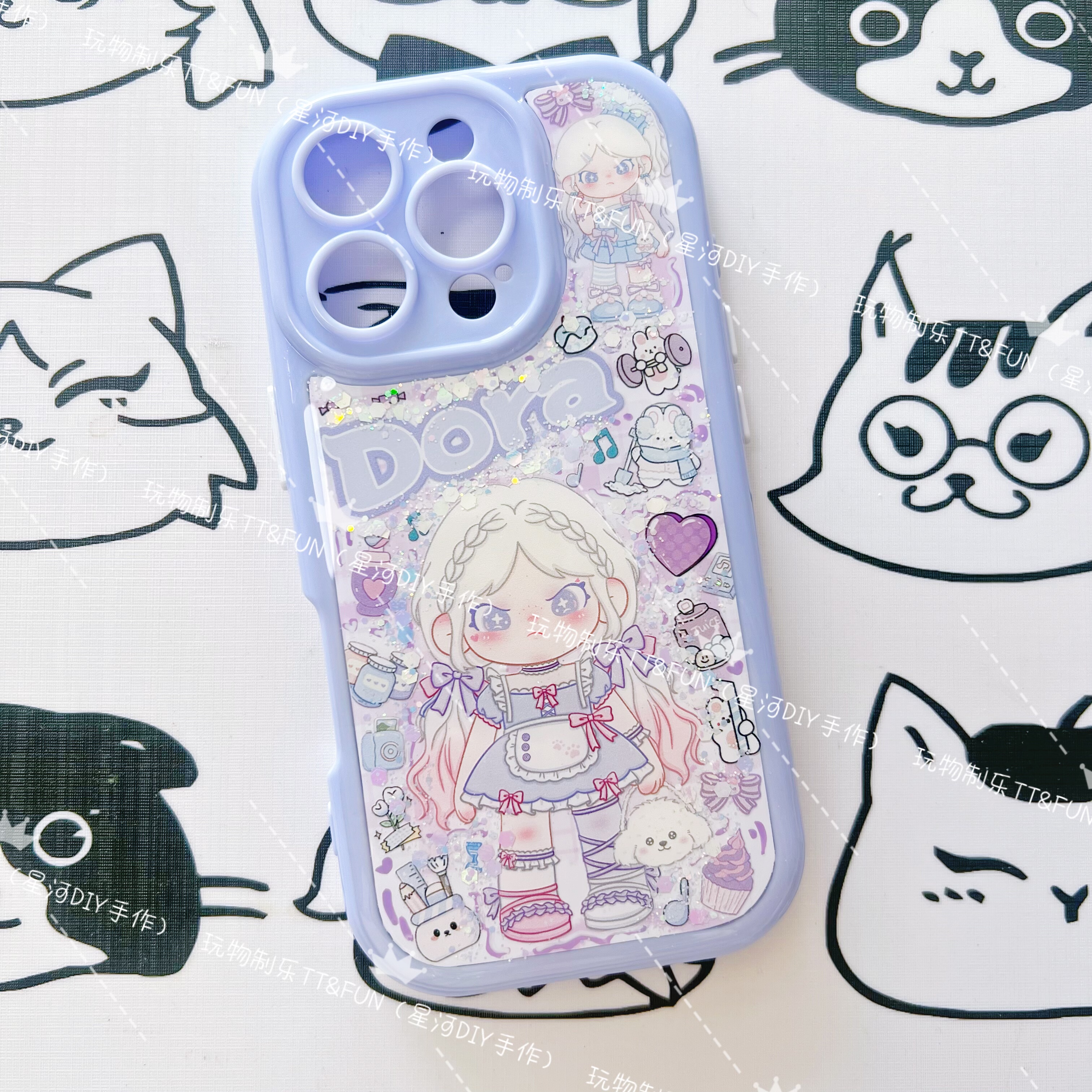 现货苹果16pro朵拉dora大表姐滴胶手机壳可定制原创泡泡玛特