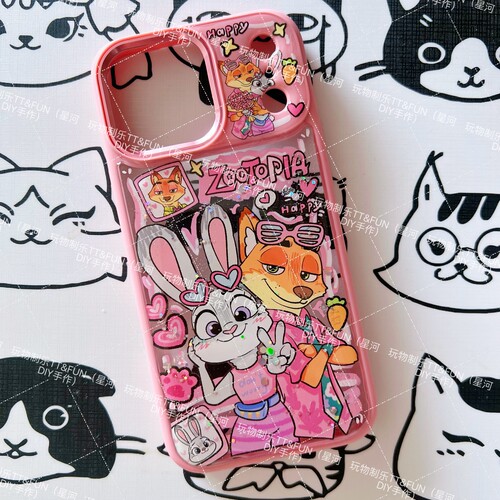 现货滴胶手机壳17pm疯狂动物城孤品可定制安卓苹果17promax
