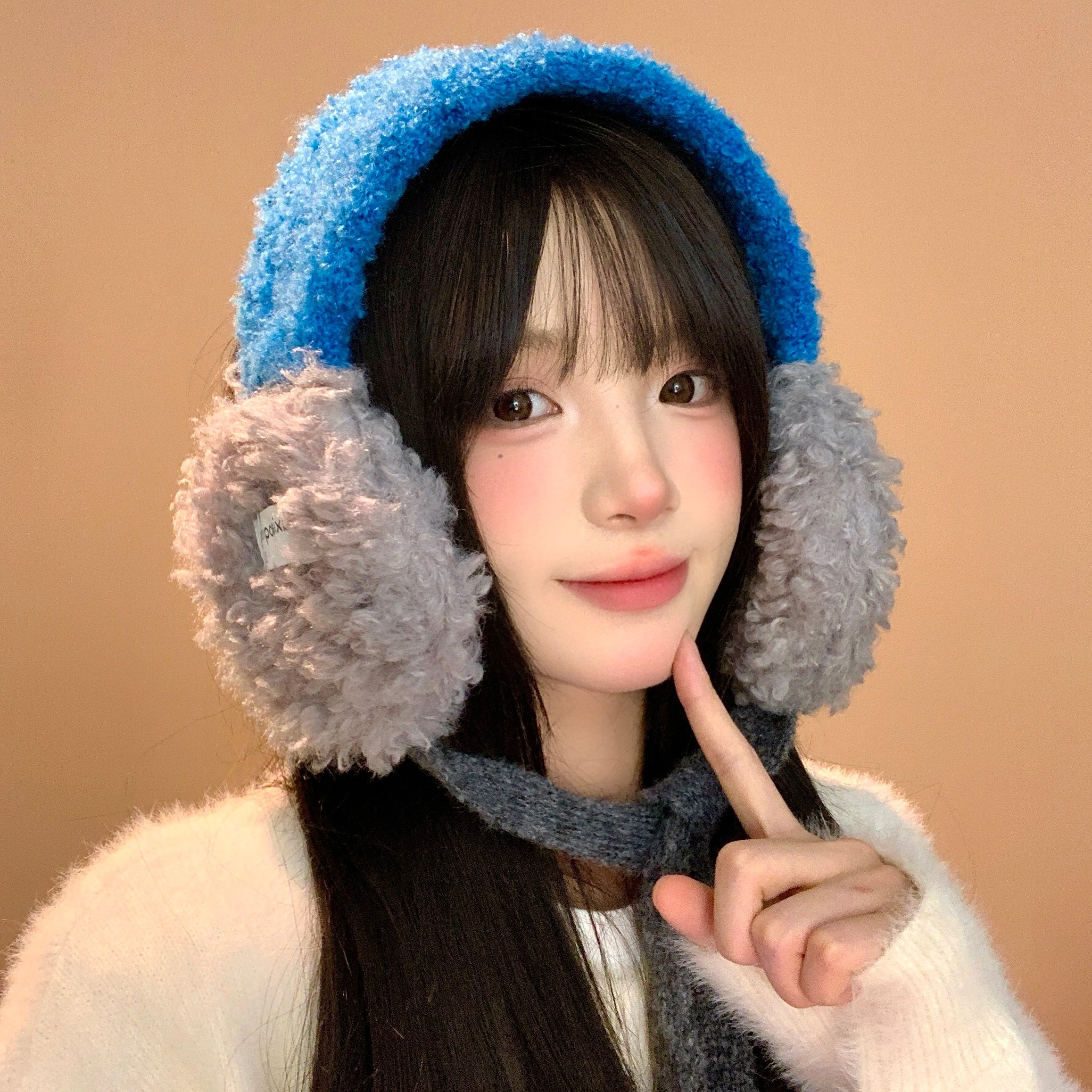 韩版系带拼色毛绒耳罩女冬季加厚保暖防寒骑行护耳朵耳包防冻耳捂,服饰配件/皮带/帽子/围巾,耳套,淘宝优惠券,粉丝福利购,淘宝优惠卷