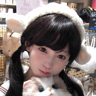 日系甜美软萌甜妹小羊耳朵帽子秋冬可爱手作lolita羊羔毛贝雷帽子