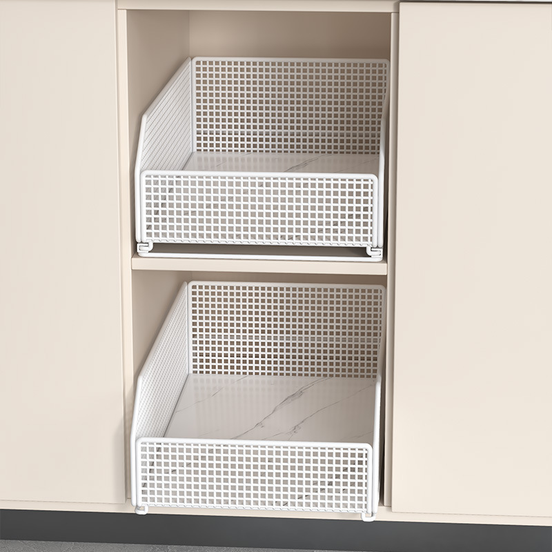 厨房抽屉收纳盒橱柜内抽拉式置物架窄柜夹缝深柜收纳筐拉篮储物盒