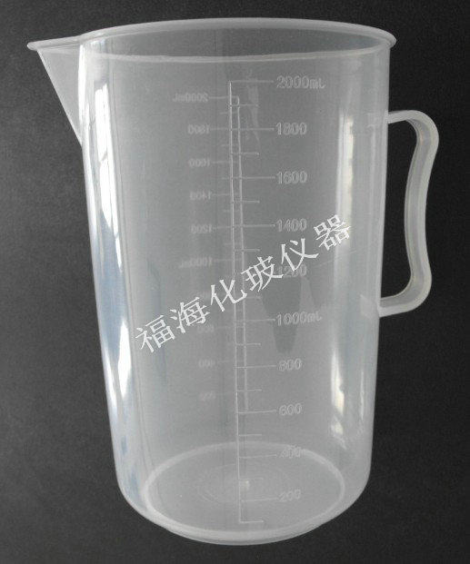 刻度量杯 白色塑料量杯2000ml 耐酸碱耐腐蚀量杯