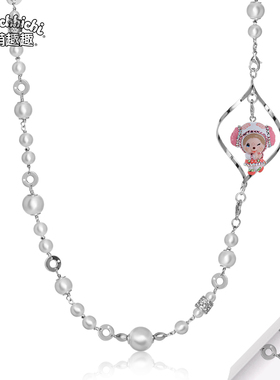 Monchhichi/萌趣趣官方日韩毛衣链挂饰长款项链女百搭礼物N062