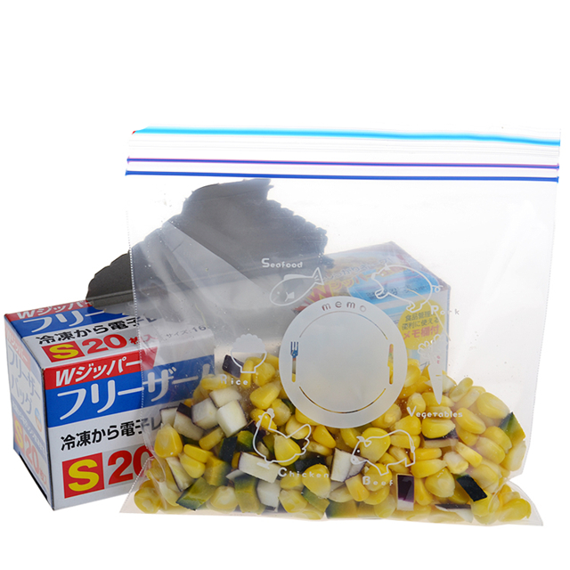 日本品牌加厚保鲜袋 食品袋 自封口防水袋收纳密封袋6377