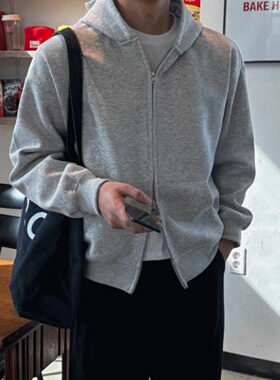 MRDONG韩国代购男装米尔克柏林减龄外套连帽拉链卫衣宽松高密度感