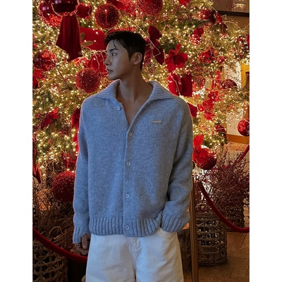 韩国代购羊毛绒开衫外套显气色