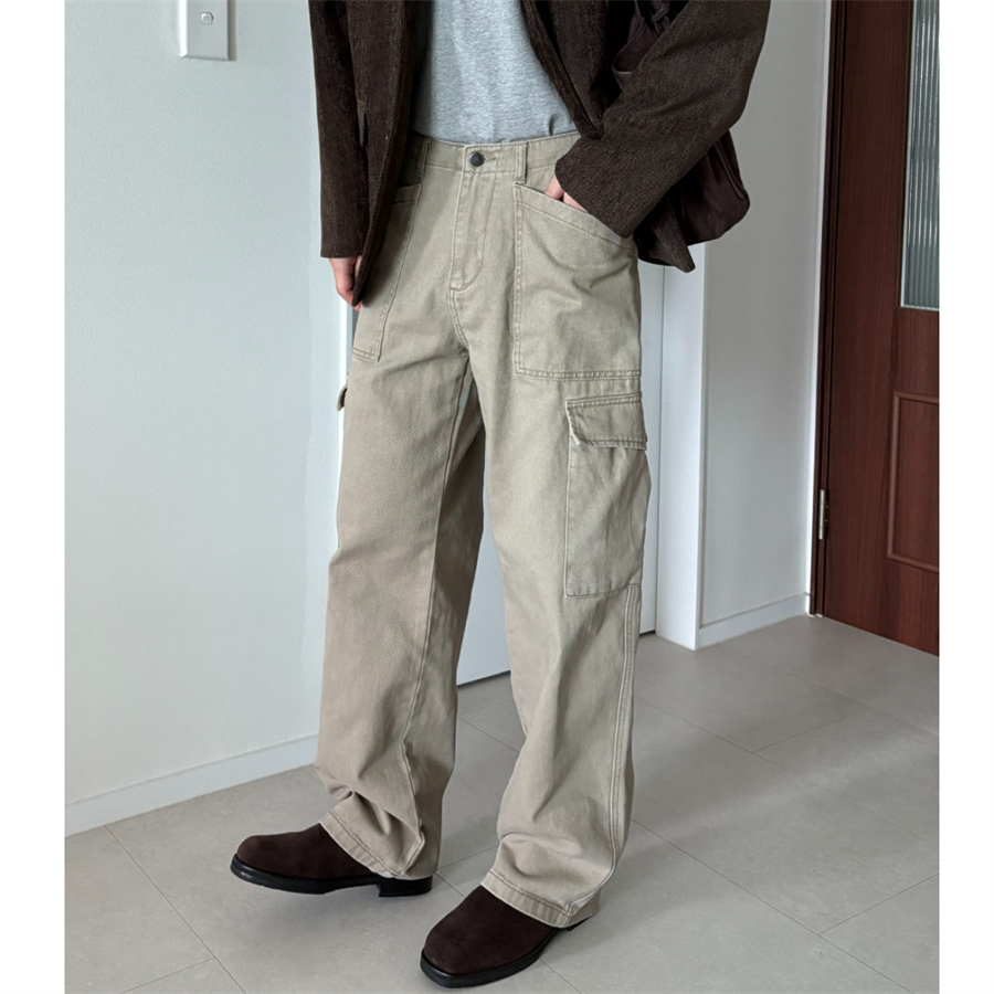 韩国男装重工高品水洗棉休闲裤