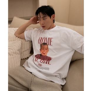 MRDONG韩国男装代购可爱小鬼当家萌娃电影数码印花TEE宽松短袖T恤