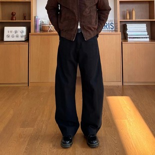 男款 MRDONG韩国代购 人字纹高腰直筒高品休闲棉质长裤 25新款 男装