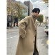 LAINE纯羊毛长款 MRDONG韩国男装 代购 大衣宽松廓形挺括冬质感外套