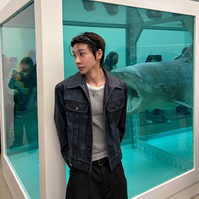 韩国代购春新款西部缝线皮短夹克