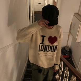 LONDON毛衣柔软针织百搭冬季 MRDONG韩国代购 LOVE 休闲 男装