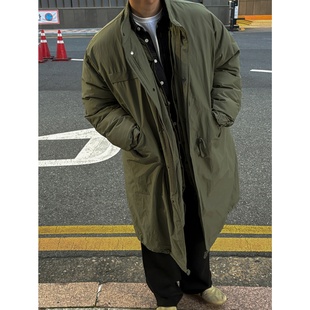 鱼尾阔版 可拆卸夹棉内胆复古美式 派克大衣外套 代购 MRDONG韩国男装