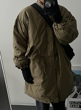 韩国代购羊羔绒内里中长款大衣