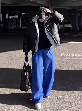 0304低价促销原180三段毛圈加厚松紧腰宽腿高品款卫裤秋冬休闲