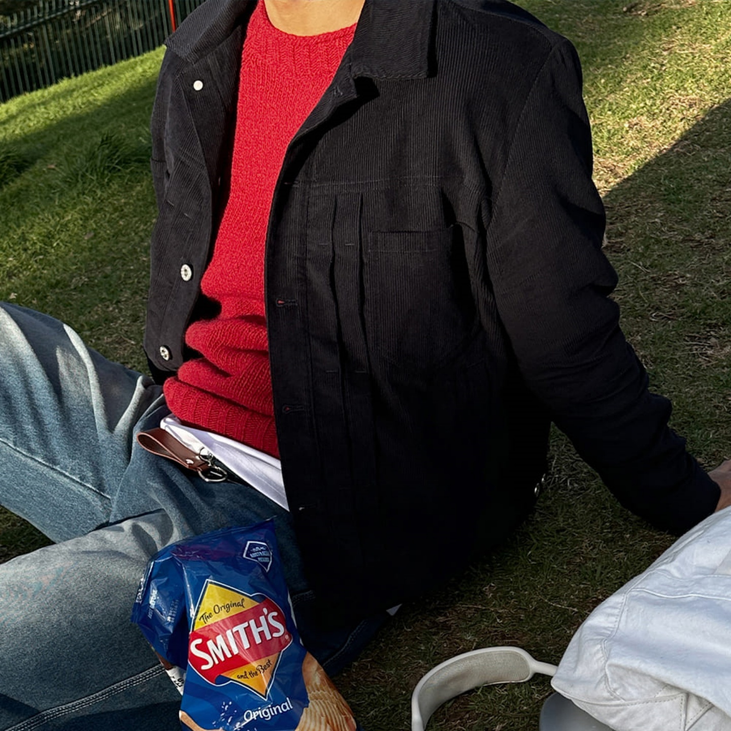 MRDONG韩国男装代购折叠压褶设计师短款轻熟风灯芯绒翻领夹克外套