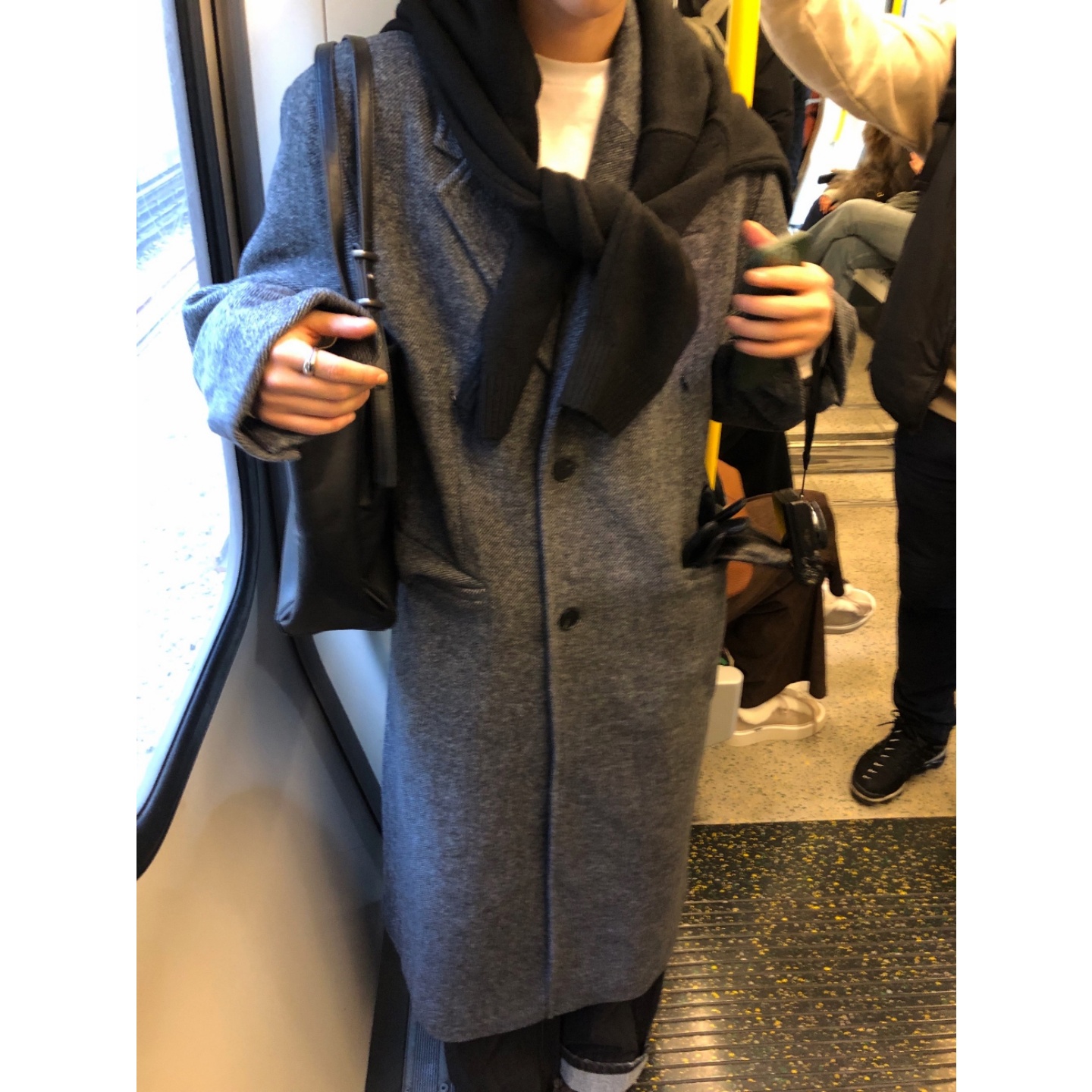 韩国代购呢子大衣简约质感厚实