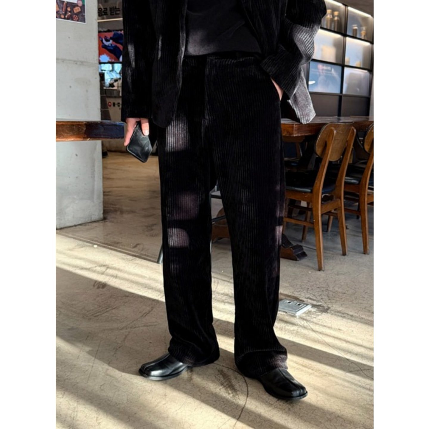 MRDONG韩国代购男装灯芯绒直筒宽松高腰休闲长裤下装复古显腿长,男装,休闲裤,淘宝优惠券,粉丝福利购,淘宝优惠卷