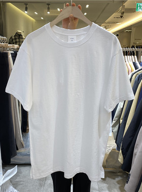 东大门韩国男装代购直播款式纯色圆领棉质宽松打底短袖T恤200310