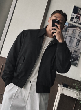 福利秒杀韩国男装代购直播DOT重工百货级设计师可翻翻领夹克外套