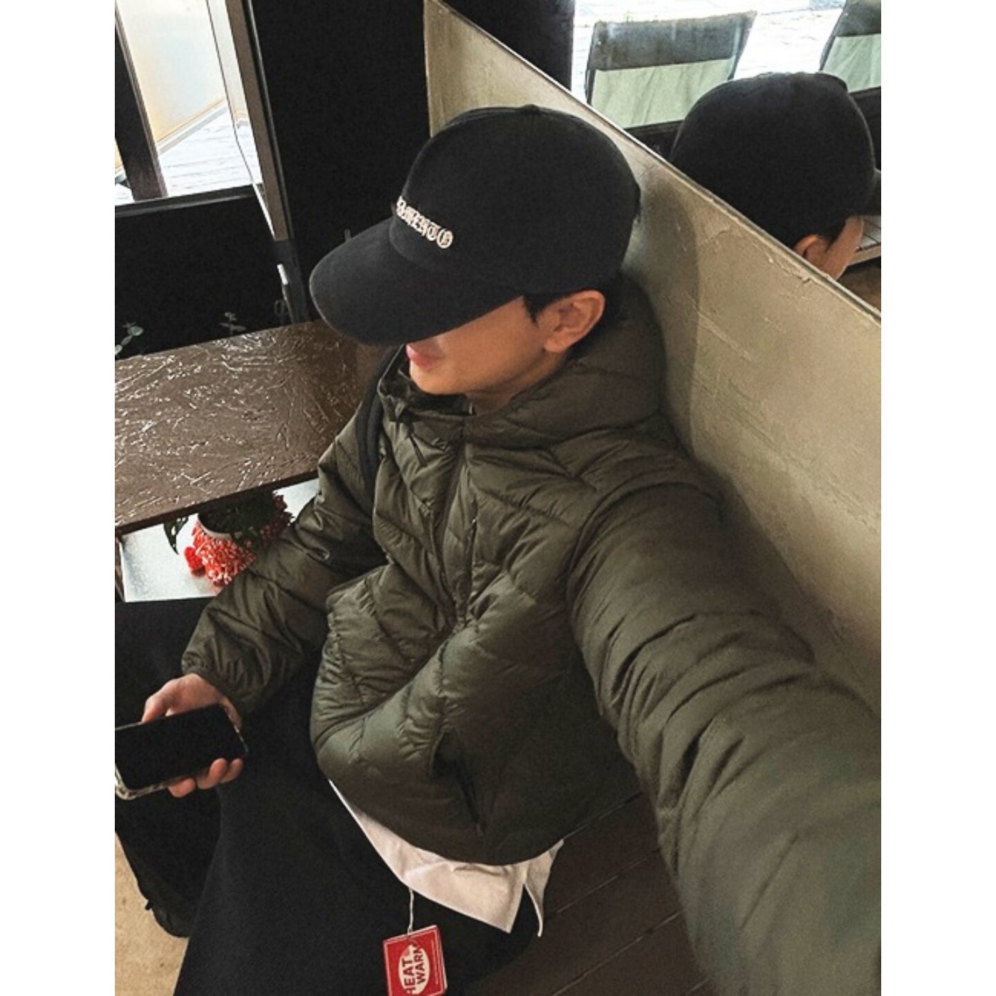 MRDONG韩国代购东大门男装连帽轻量保暖绗缝棉服休闲短款夹克外套