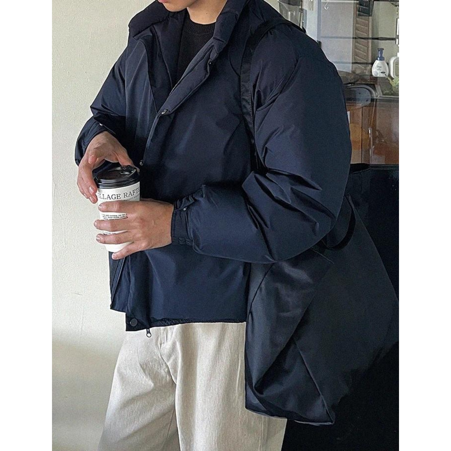 韩国男装防风短款羽绒服轻盈保暖