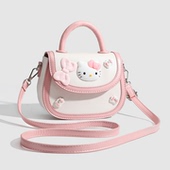 卡通KT猫儿童包包女可爱马鞍包2025新款 公主单肩斜挎包手提小方包