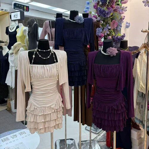 涤纶2026秋季连衣裙开衫套装女