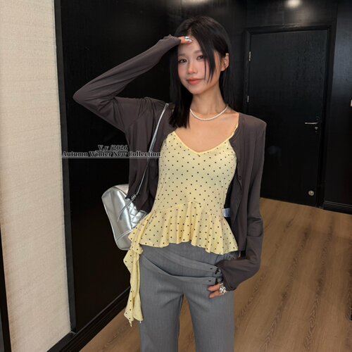 2026秋季背心开衫两件套女