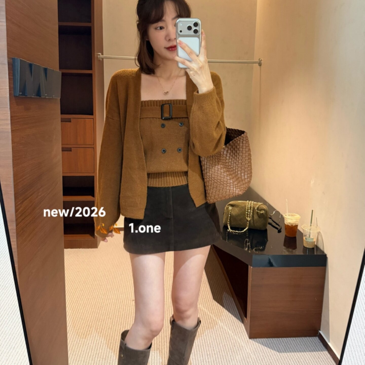 涤纶套头长袖针织开衫背心女图片