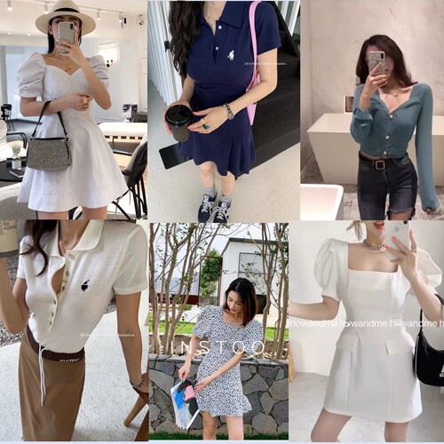 涤纶套头POLO领针织衫女